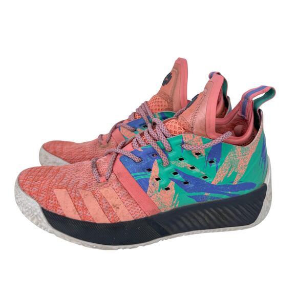 adidas Harden Vol.2 California Dreamin Sneakers Mens‎ 5.5 Orange Lace Up AP9843 main image 5